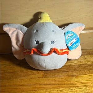 Disney Dumbo Plush with Yellow Hat and Orange Accents